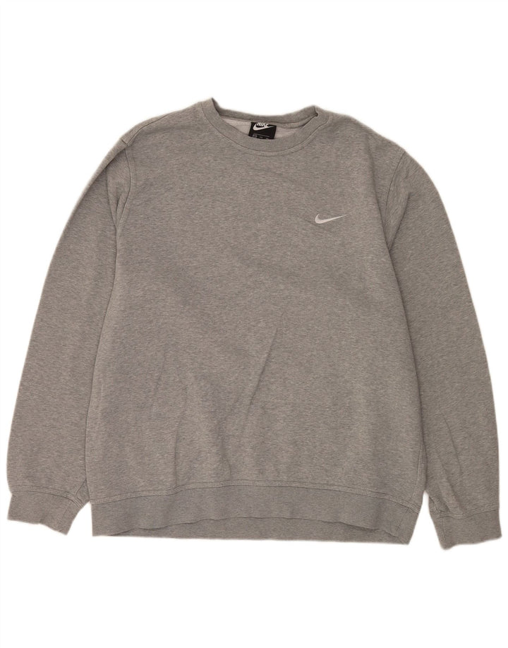 Nike Mens Sweatshirt Jumper 2XL Grey Cotton