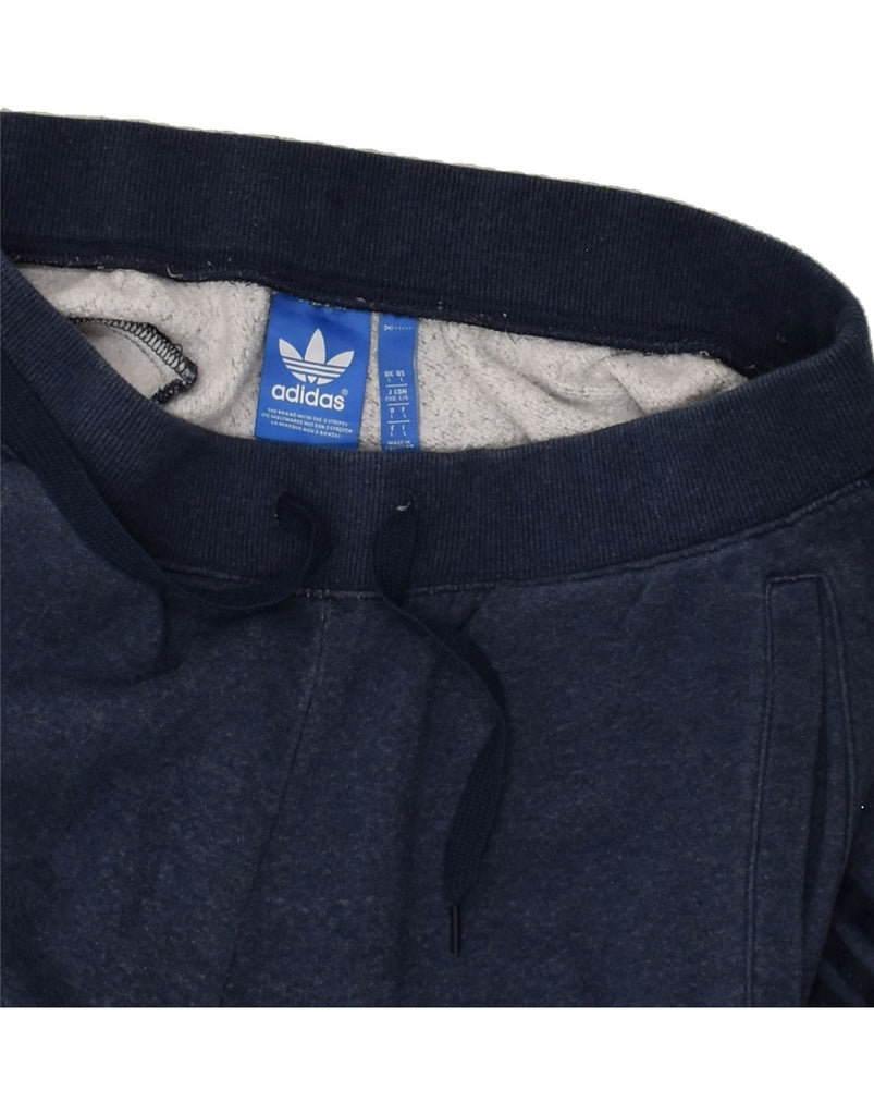 ADIDAS Mens Tracksuit Trousers Joggers Large Navy Blue Cotton | Vintage Adidas | Thrift | Second-Hand Adidas | Used Clothing | Messina Hembry 