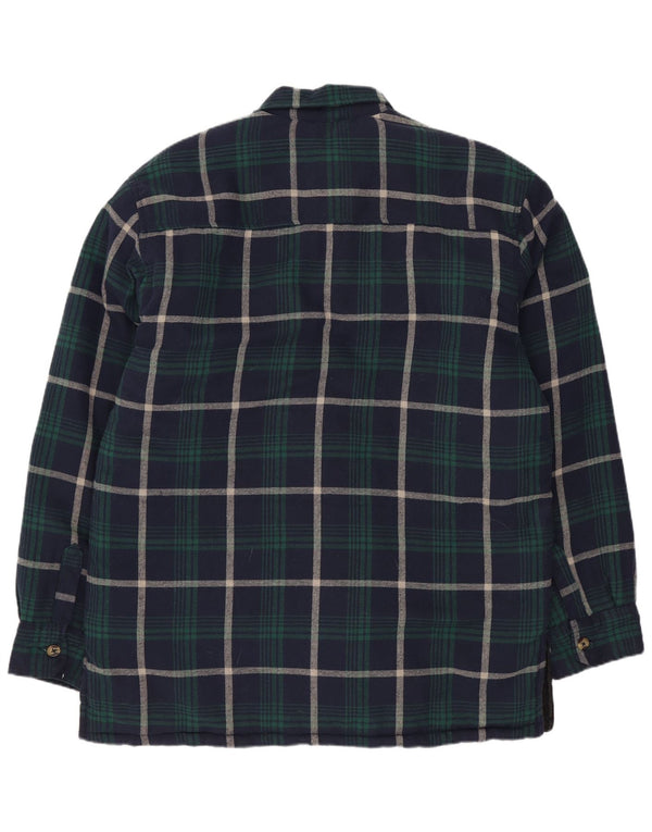 Champion Totnes Mens Lumberjack Flannel Shirt Large Navy Blue Check