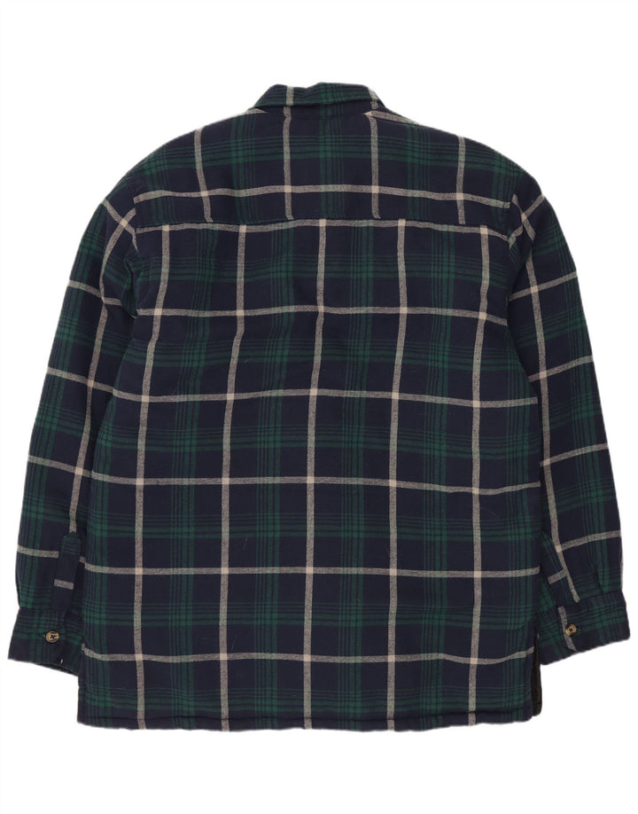 Champion Totnes Mens Lumberjack Flannel Shirt Large Navy Blue Check