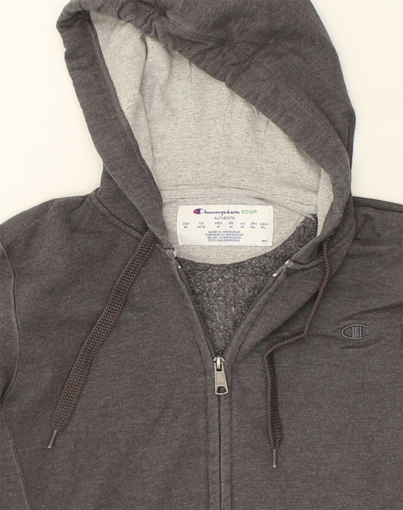 CHAMPION Mens Zip Hoodie Sweater Medium Grey Cotton | Vintage Champion | Thrift | Second-Hand Champion | Used Clothing | Messina Hembry 