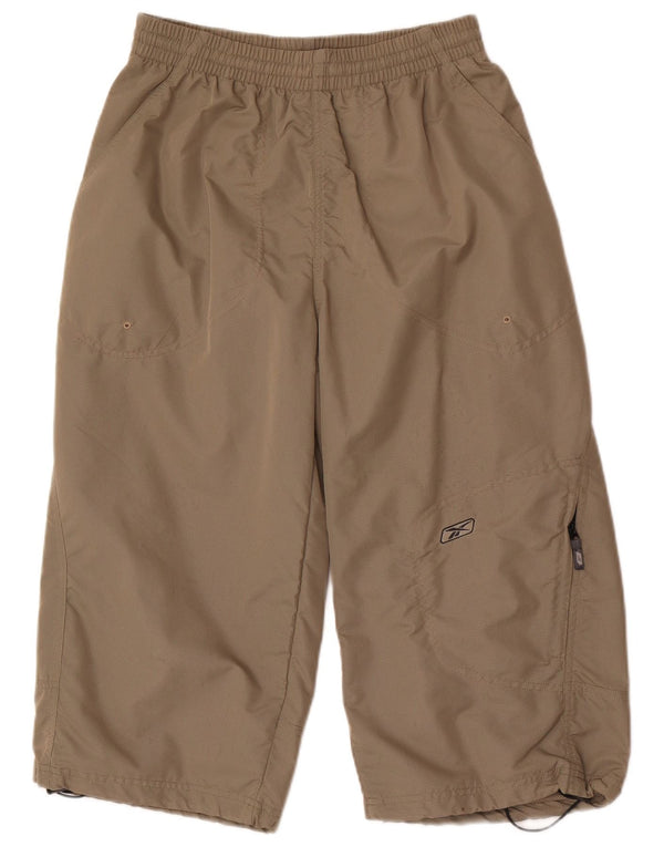 Reebok Mens Capri Tracksuit Trousers Small  Khaki Nylon
