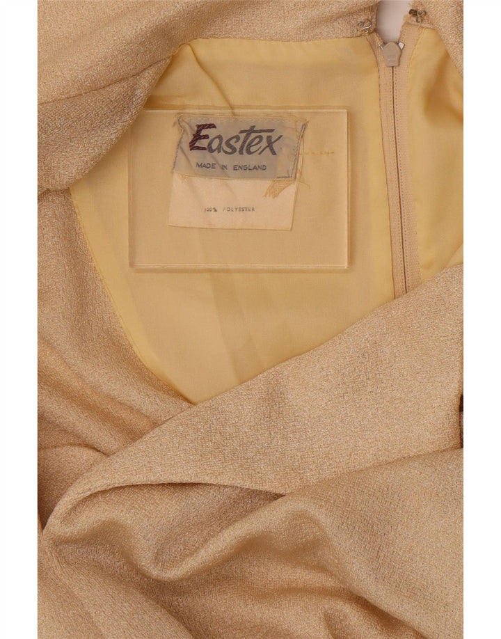 Eastex Womens Maxi Dress UK 14 Medium Beige Polyester