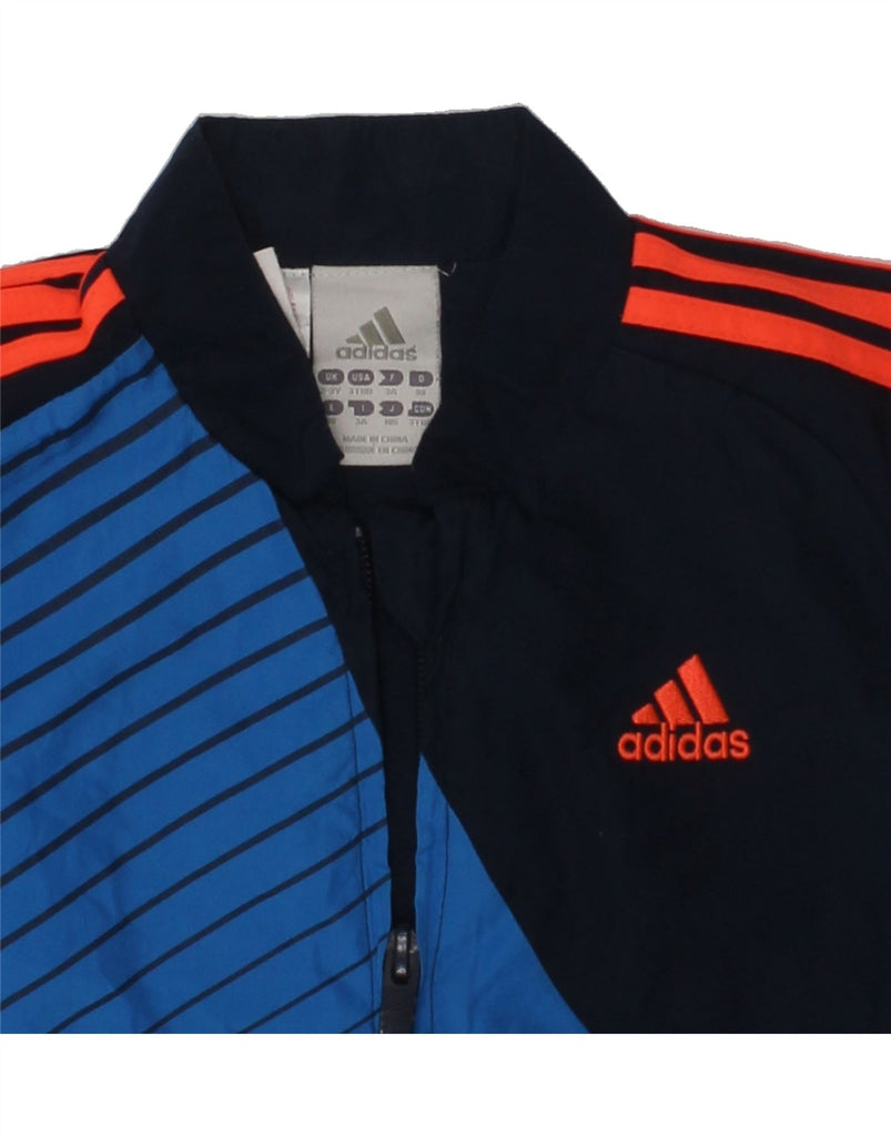 ADIDAS Boys Graphic Tracksuit Top Jacket 2-3 Years Navy Blue Polyester | Vintage Adidas | Thrift | Second-Hand Adidas | Used Clothing | Messina Hembry 