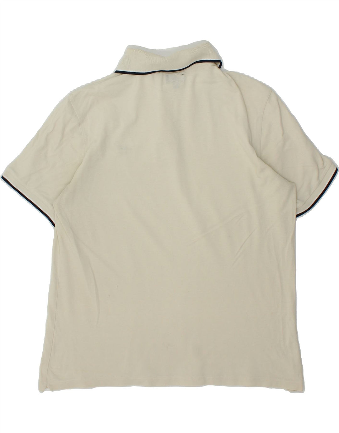HENRY COTTONS Mens Polo Shirt Large Off White Cotton Vintage Henry Cottons and Second-Hand Henry Cottons from Messina Hembry 
