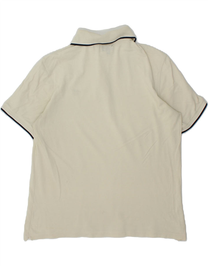 HENRY COTTONS Mens Polo Shirt Large Off White Cotton Vintage Henry Cottons and Second-Hand Henry Cottons from Messina Hembry 