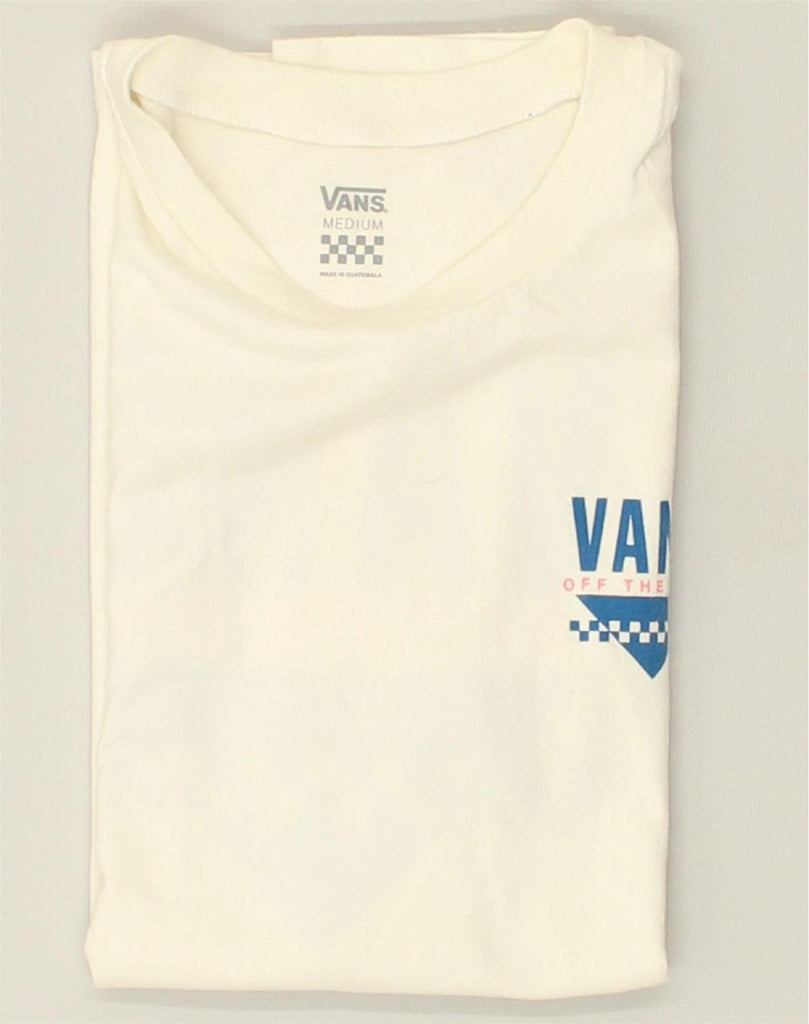 VANS Mens Graphic T-Shirt Top Medium Off White | Vintage Vans | Thrift | Second-Hand Vans | Used Clothing | Messina Hembry 