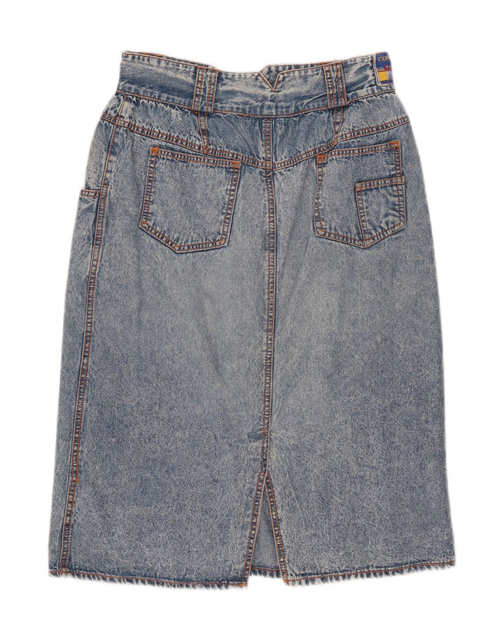 Vintage Womens Denim Skirt IT 42 Medium W28  Blue Cotton
