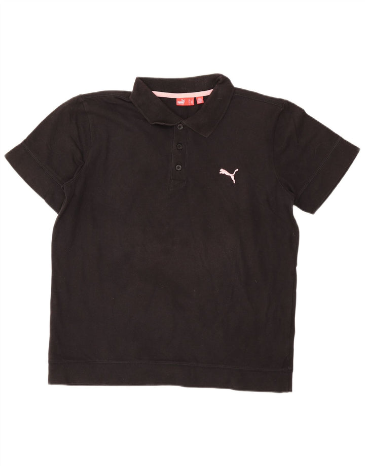 Puma Mens Polo Shirt Medium Black Cotton