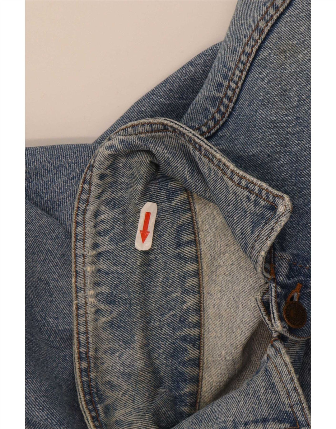 Benetton Mens Denim Jacket IT 46 Small Blue Cotton