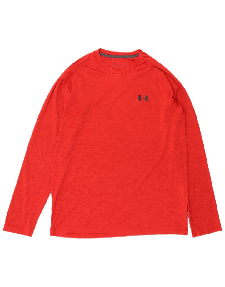 Under Armour Mens Top Long Sleeve Medium Red