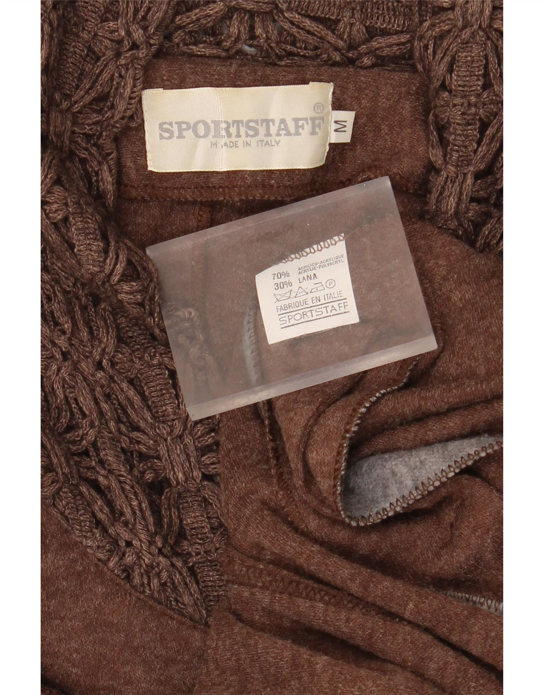 SPORT STAFF Womens Long Sleeve Maxi Dress UK 12 Medium Brown Acrylic