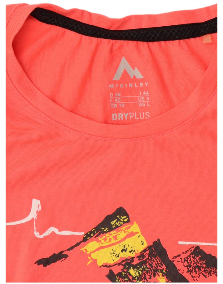 McKinley Womens Graphic T-Shirt Top UK 10 Small Pink