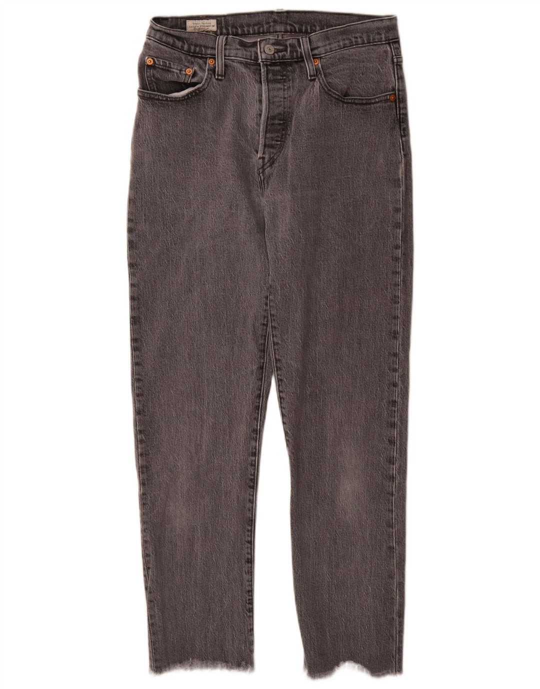Levi's Womens 501 Straight Jeans W28 L28 Grey Cotton