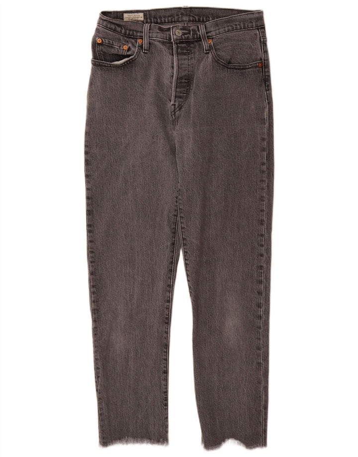 Levi's Womens 501 Straight Jeans W28 L28 Grey Cotton