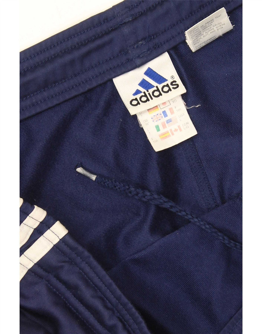 Adidas Mens Tracksuit Trousers Large Navy Blue Polyester