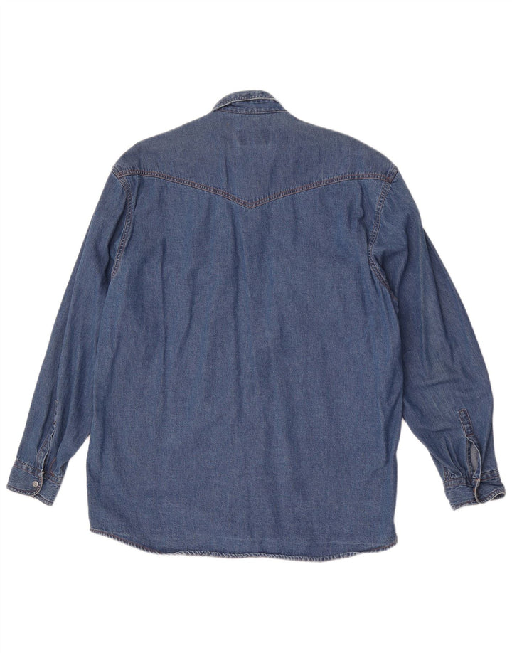 European Project Mens Denim Shirt Medium Blue Cotton
