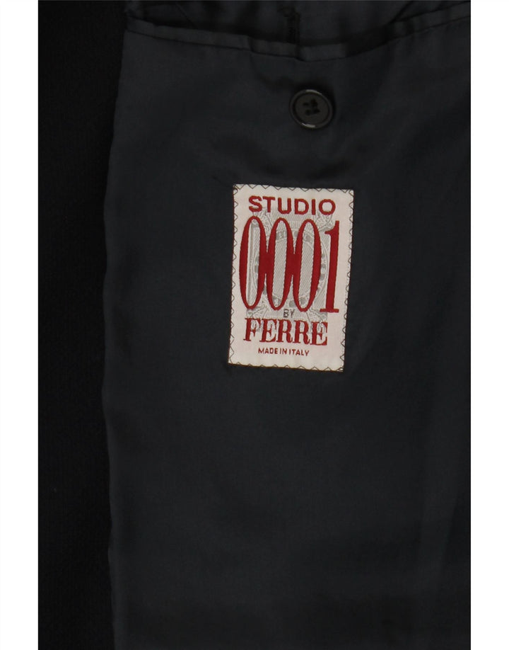 Ferre Mens 2 Button Blazer Jacket UK 38 Medium Navy Blue