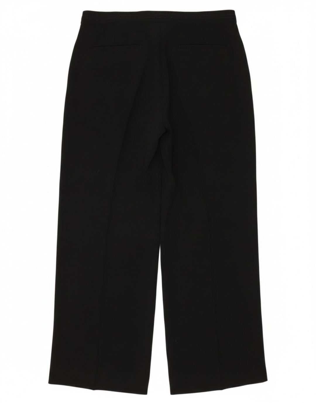 Perte by Krizia Womens Straight Chino Trousers W32 L28 Black Polyester