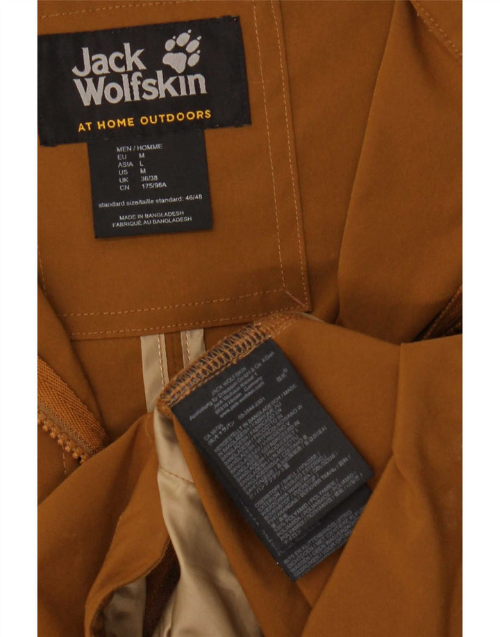 Jack Wolfskin Mens Hooded Windbreaker Jacket UK 36/38 Medium Brown