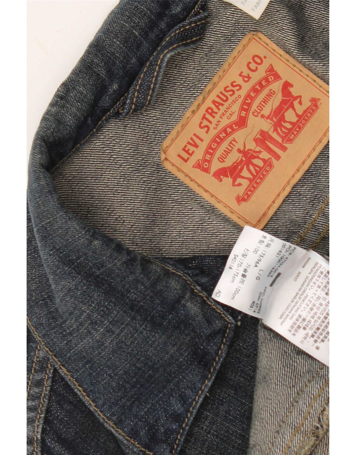 Levi's Mens Denim Jacket UK 40 Large Navy Blue Cotton