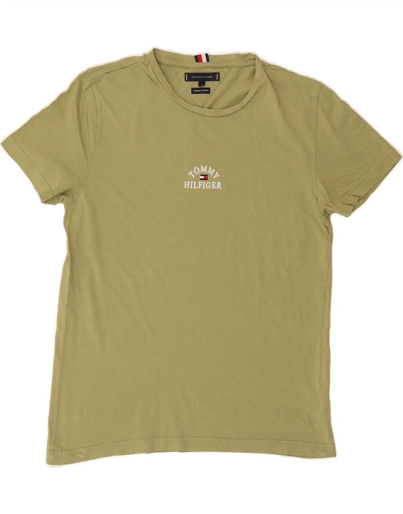 TOMMY HILFIGER Mens T-Shirt Top Large Green Cotton Vintage Tommy Hilfiger and Second-Hand Tommy Hilfiger from Messina Hembry 