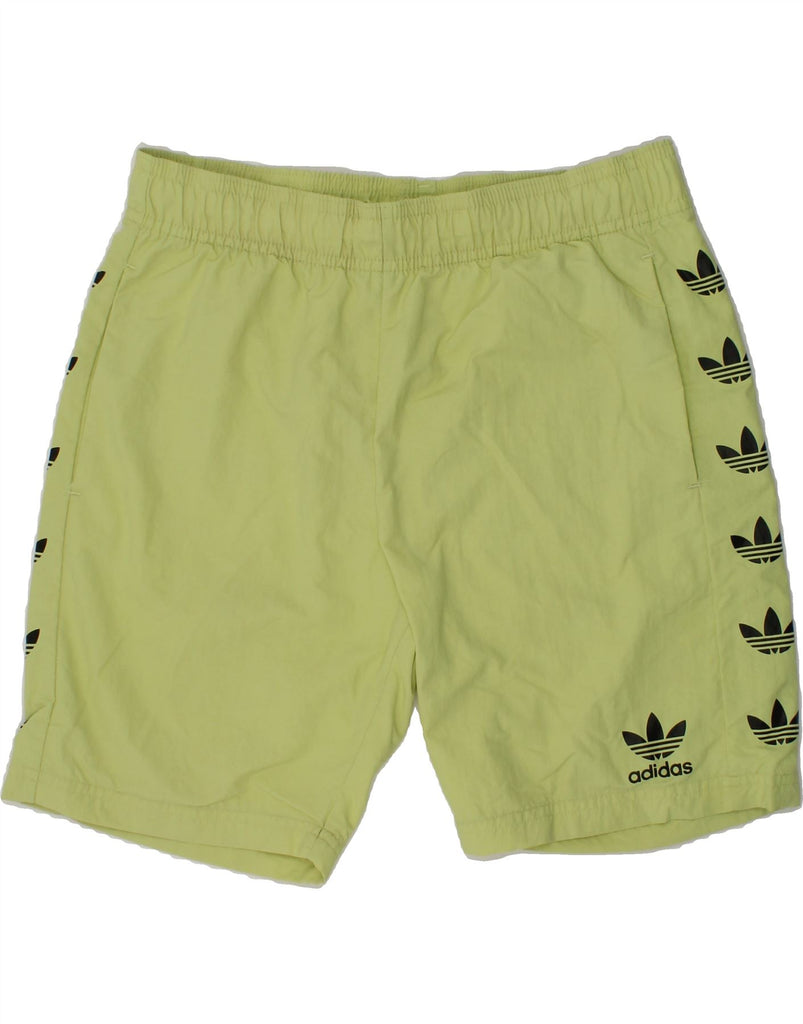 ADIDAS Boys Graphic Sport Shorts 11-12 Years Green Polyester | Vintage Adidas | Thrift | Second-Hand Adidas | Used Clothing | Messina Hembry 