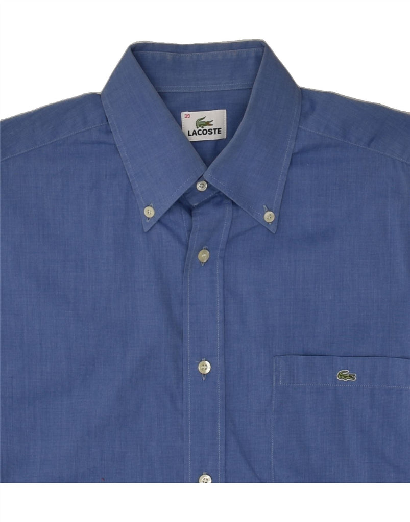 LACOSTE Mens Shirt Size 39 Medium Blue Cotton | Vintage Lacoste | Thrift | Second-Hand Lacoste | Used Clothing | Messina Hembry 