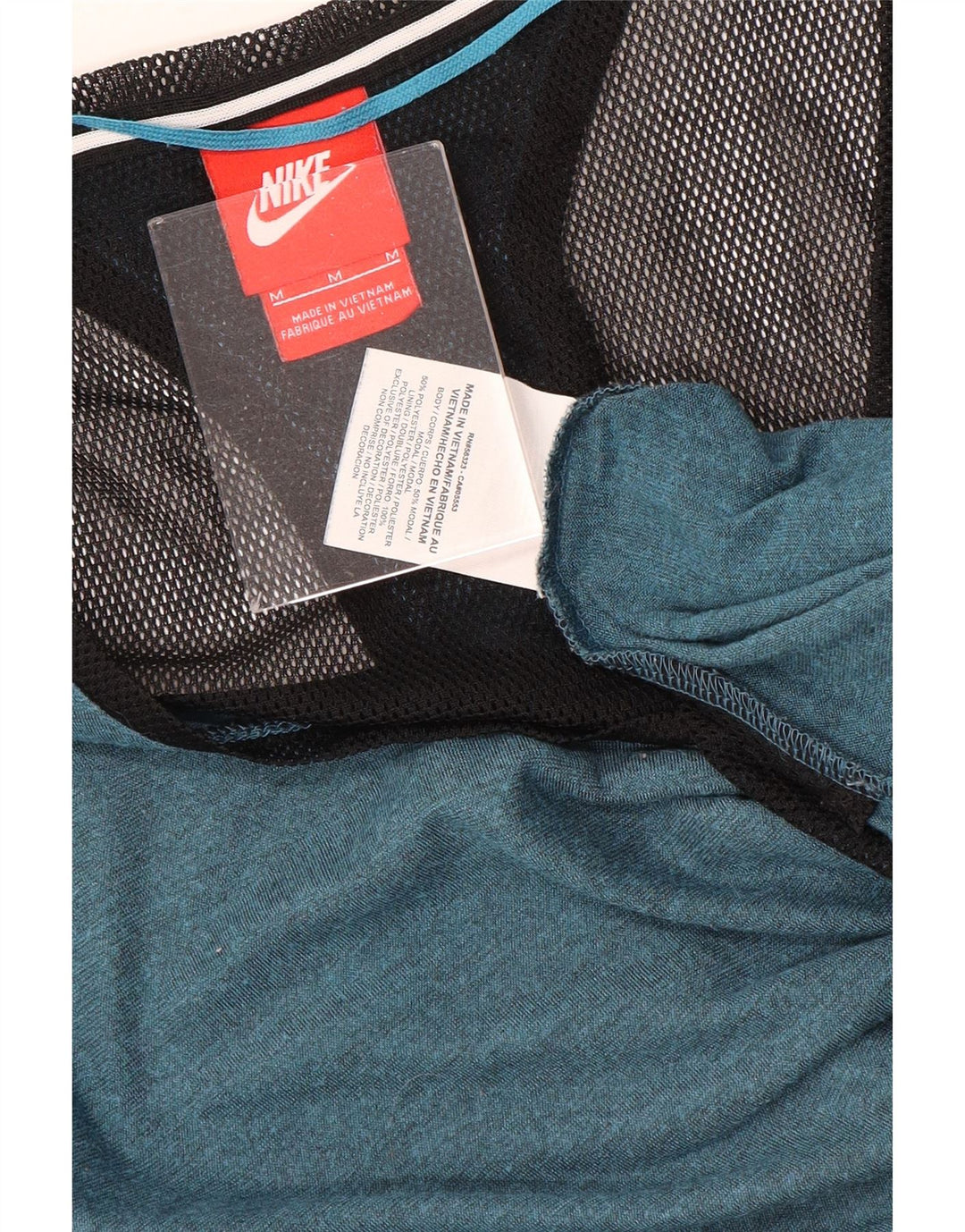 Nike Womens Oversized Vest Top UK 14 Medium Blue Colourblock Modal