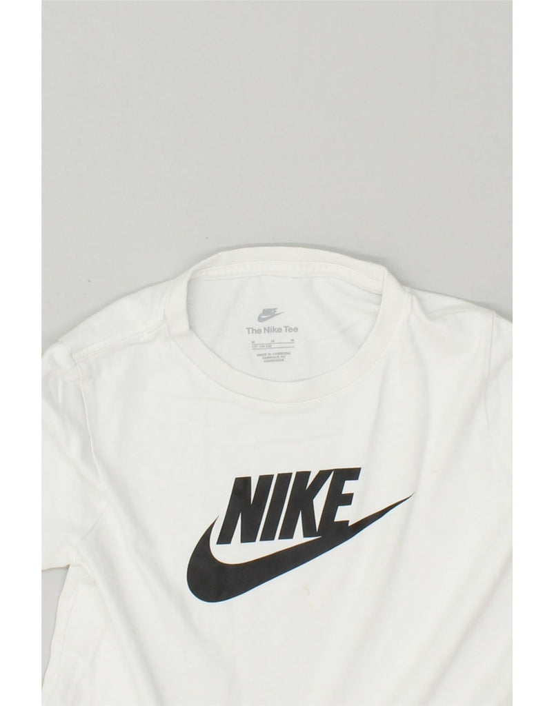 NIKE Boys Graphic T-Shirt Top 10-11 Years Medium White | Vintage Nike | Thrift | Second-Hand Nike | Used Clothing | Messina Hembry 