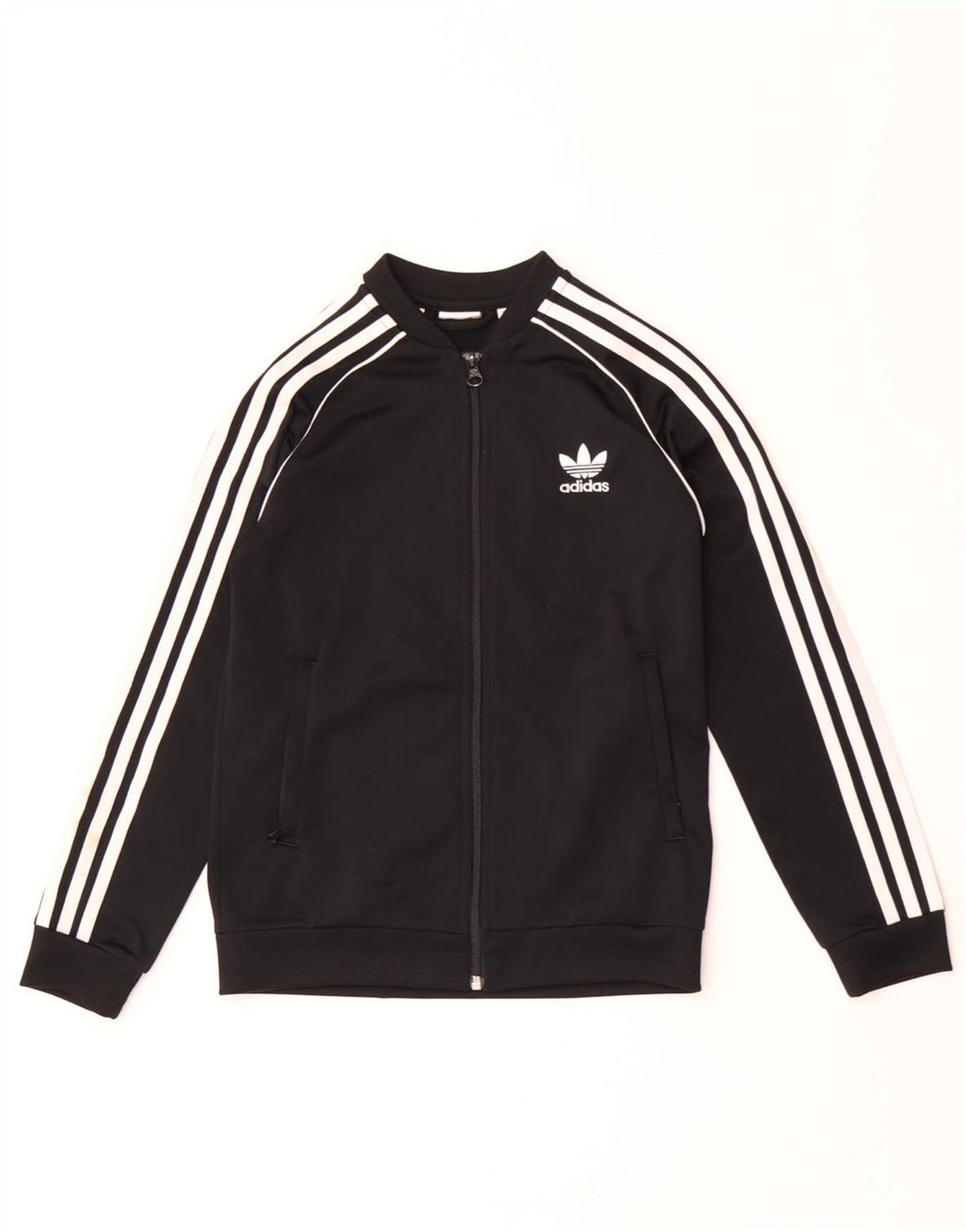 Adidas Girls Tracksuit Top Jacket 10-11 Years Black
