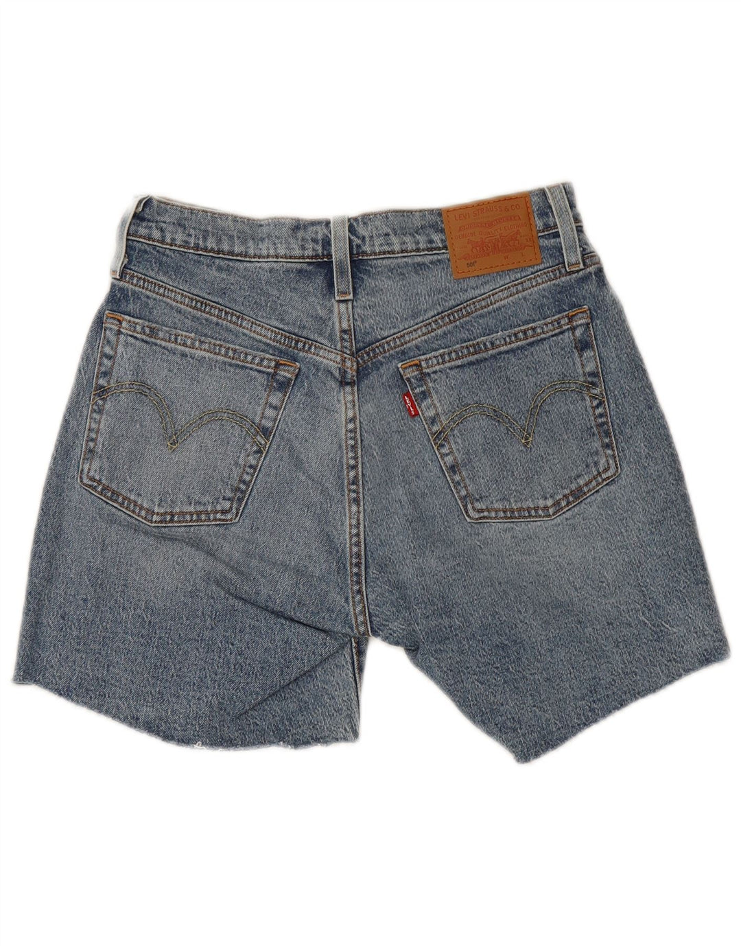 Levi's Womens 501 Distressed Denim Shorts W27 Small Blue Cotton