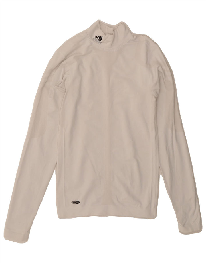 ADIDAS Womens Climacool Top Long Sleeve UK 8 Small Off White Polyester Vintage Adidas and Second-Hand Adidas from Messina Hembry 