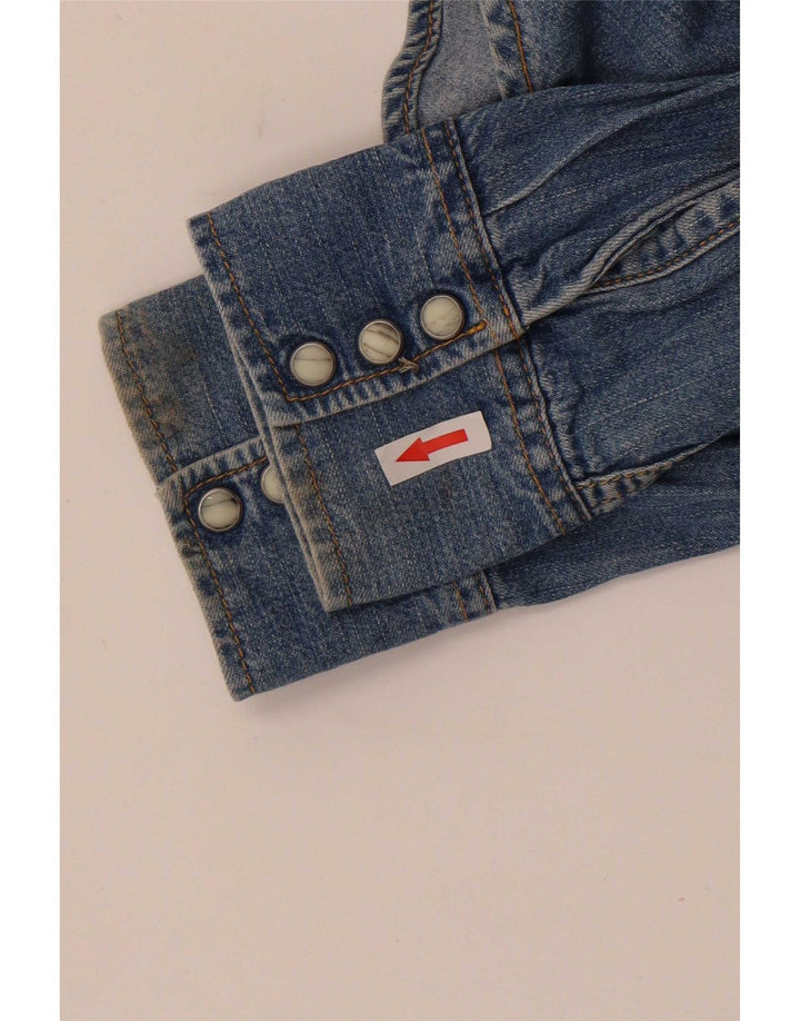 Lee Mens Denim Shirt Large Blue Cotton
