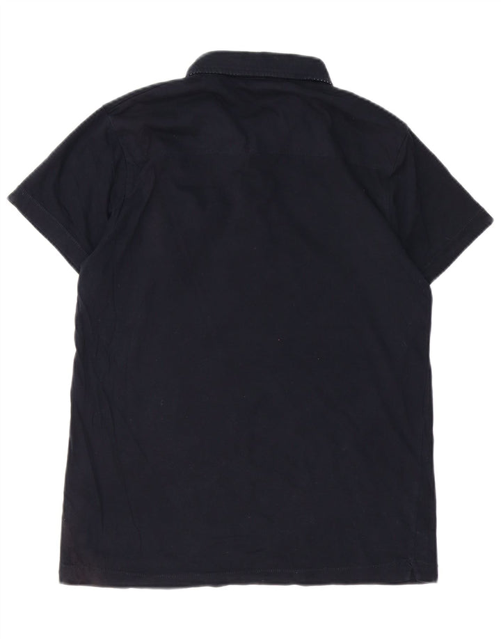 French Connection Mens Polo Shirt Medium Navy Blue Cotton