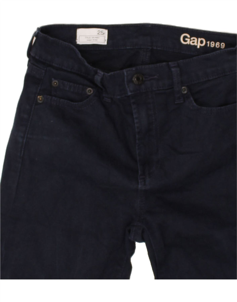 GAP Womens High Rise Skinny Jeans W25 L29 Navy Blue Cotton | Vintage Gap | Thrift | Second-Hand Gap | Used Clothing | Messina Hembry 