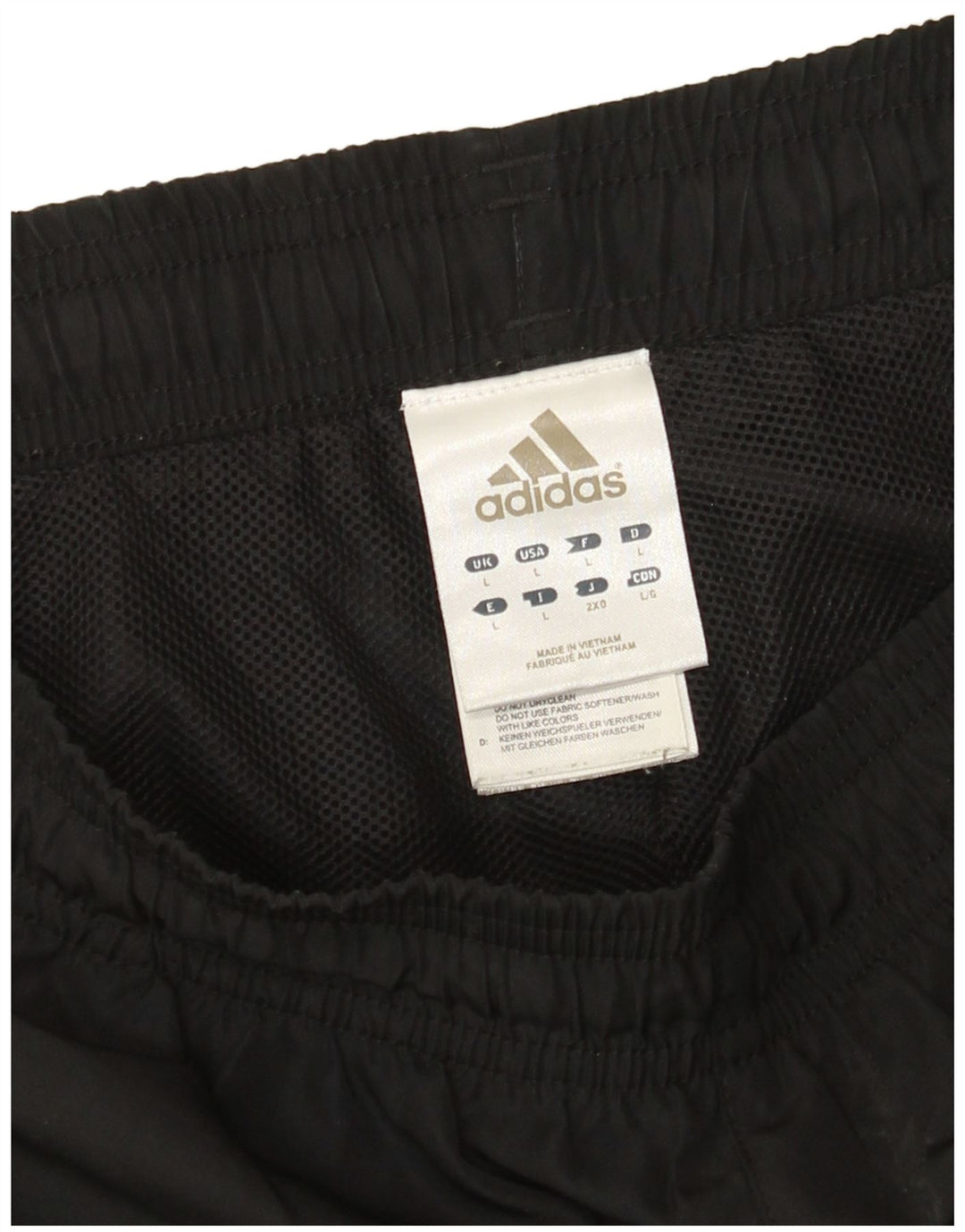 Adidas Mens Tracksuit Trousers Joggers Large Black Colourblock Polyester