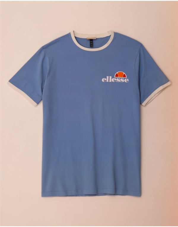 Ellesse Mens T-Shirt Top Medium Blue Cotton