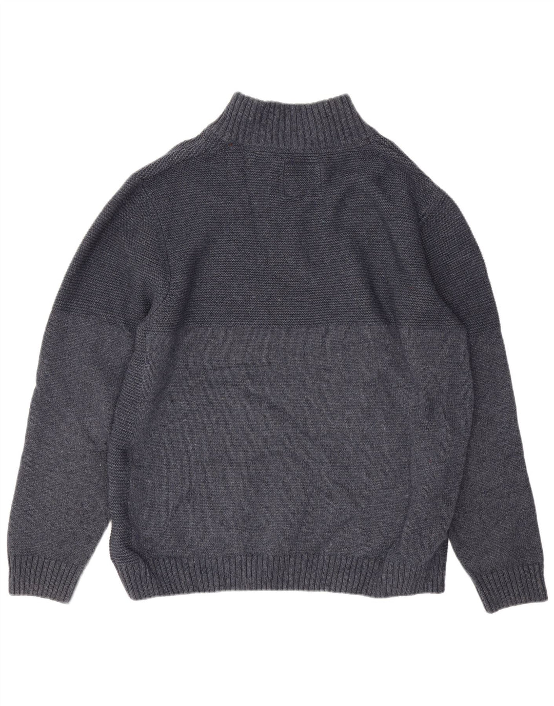 Weird Fish Mens Zip Neck Jumper Sweater 2XL Navy Blue Polyester