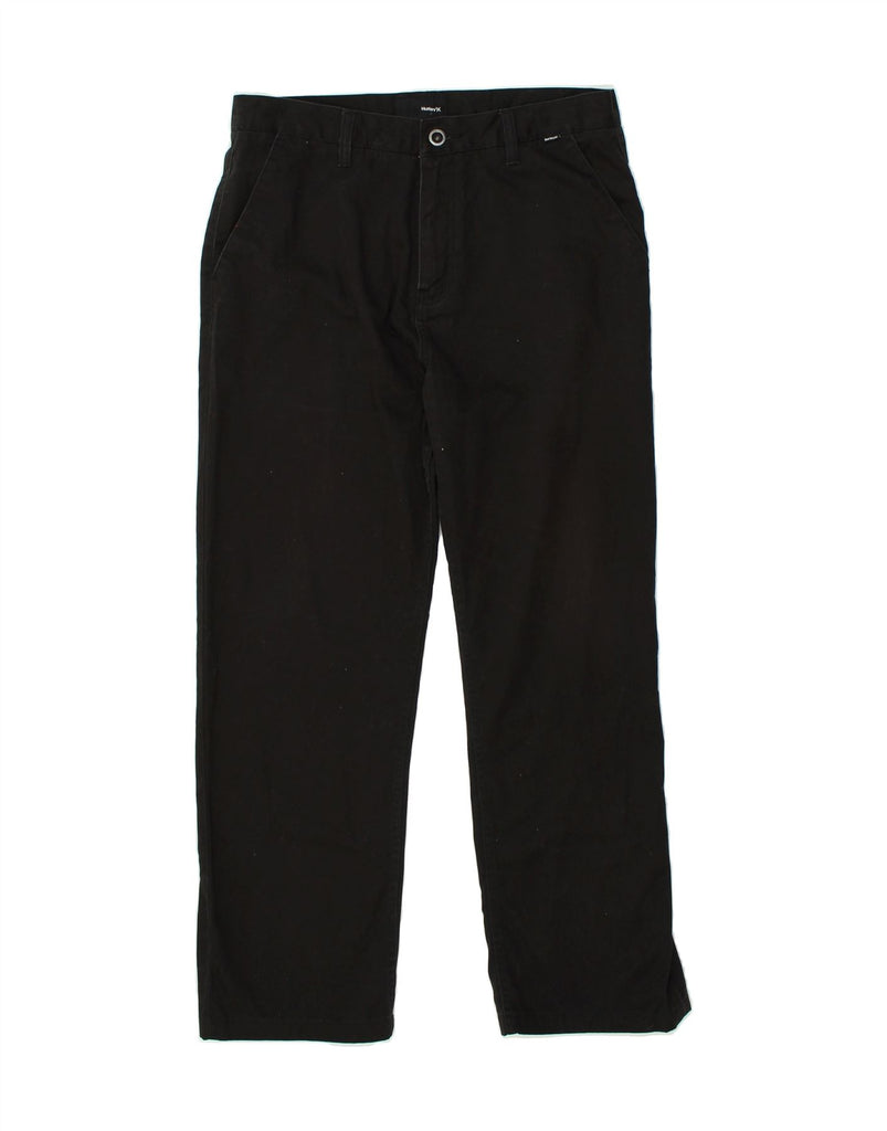 HURLEY Mens Straight Chino Trousers W34 L28  Black Cotton | Vintage Hurley | Thrift | Second-Hand Hurley | Used Clothing | Messina Hembry 