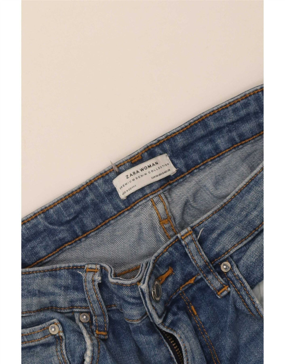Zara Womens Distressed Slim Jeans EU 38 Small W28 L28 Blue