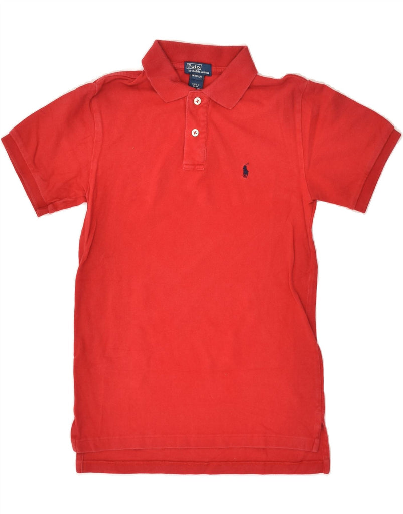 POLO RALPH LAUREN Boys Polo Shirt 10-11 Years Medium Red Cotton | Vintage Polo Ralph Lauren | Thrift | Second-Hand Polo Ralph Lauren | Used Clothing | Messina Hembry 