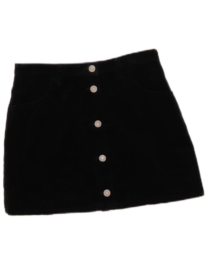Sisley Womens Mini Skirt IT 42 Medium W27 Black Cotton