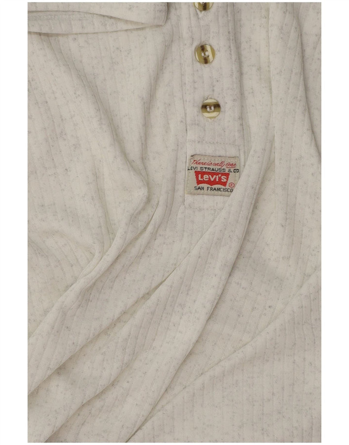 LEVI'S Mens Vest Top Large White Flecked
