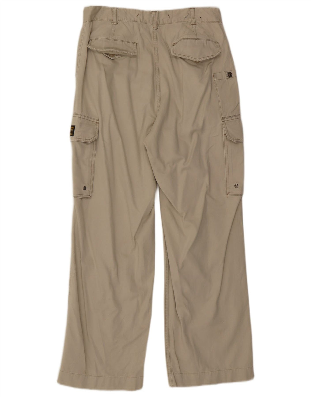 Nautica Mens Straight Cargo Trousers W30 L27 Beige Cotton