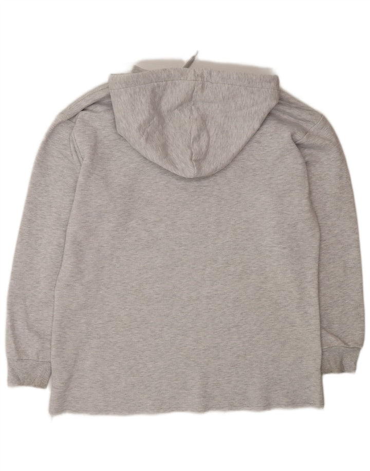 Topshop Womens Tall Oversized Hoodie Jumper UK 10 Small Grey Polyester