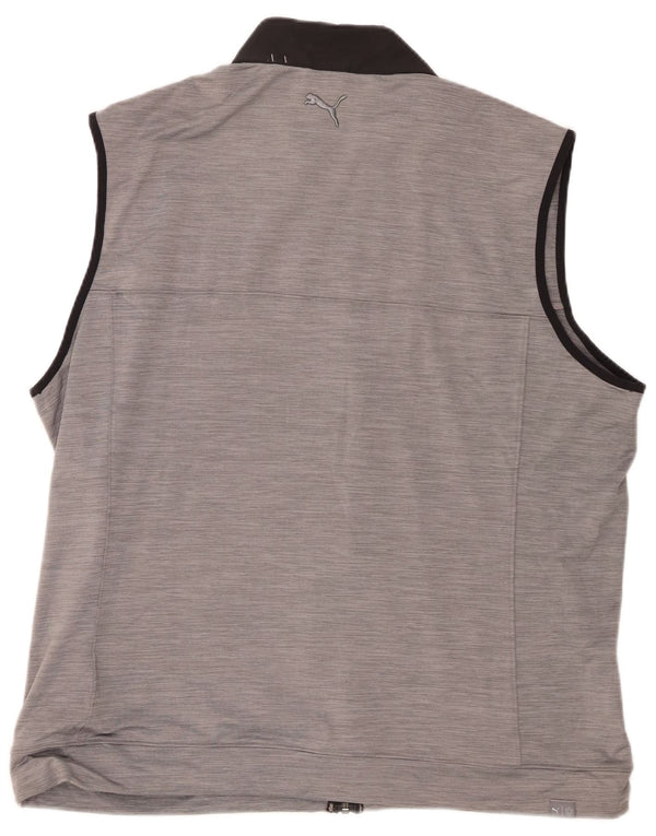 Puma Mens Sleeveless Tracksuit Top Jacket XL Grey Colourblock Polyester