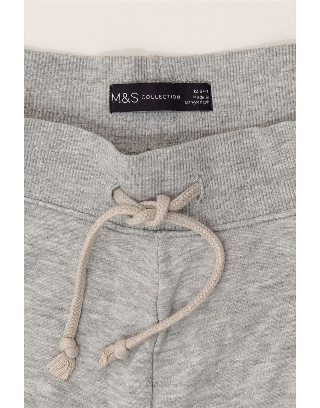 Marks & Spencer Womens Tracksuit Trousers Joggers UK 12 Medium Grey Cotton