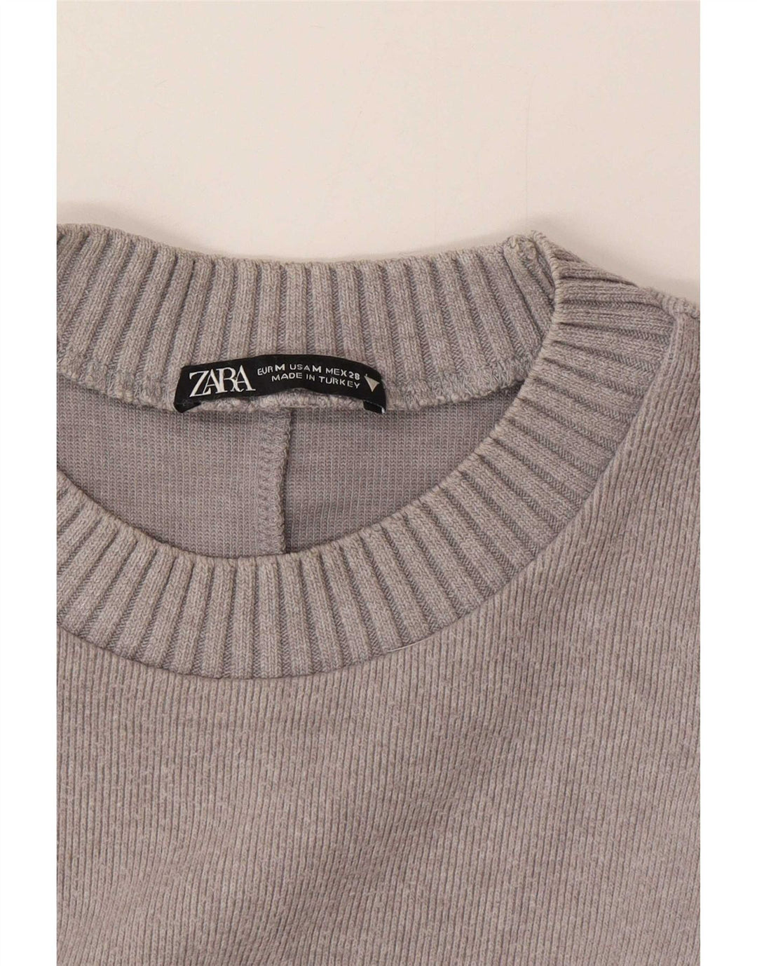 Zara Womens Loose Fit Blouse Top UK 14 Medium Grey