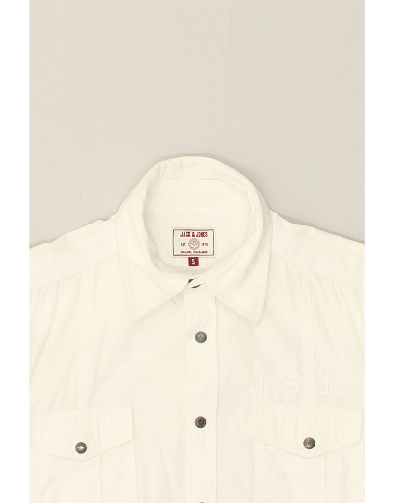 JACK & JONES Mens Shirt Small White Cotton | Vintage Jack & Jones | Thrift | Second-Hand Jack & Jones | Used Clothing | Messina Hembry 